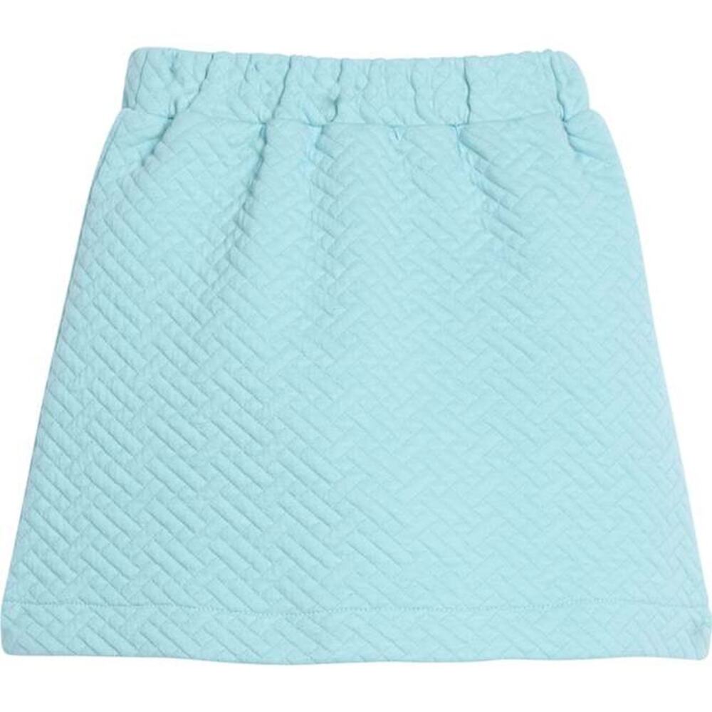 BISBY Quilted Mini Skirt,‎ Aqua Quilted Trellis NWT size 10